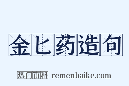 金匕药造句是什么意思的图片